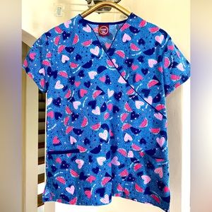 Divine Scrubs - Watermelon Hearts - size L